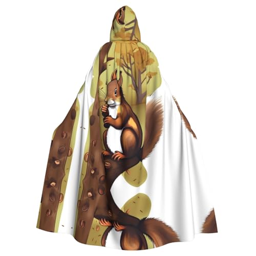 YYHHAOFA Nussfressender Eichhörnchen-Druck, Halloween, Erwachsenen-Kapuzenumhang für Cosplay, Kostümpartys und mehr YYHHAOFA Nussfressender Eichhörnchen-Druck, Halloween, Erwachsenen-Kapuzenumhang für Cosplay, Kostümpartys und mehr von YYHHAOFA