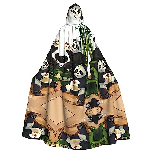 YYHHAOFA Pandas von Vater und Sohn, bedruckt, Halloween, Erwachsenen-Kapuzenumhang für Party, Dekoration, Cosplay, Kostüme, Bühnenmaskerade YYHHAOFA Pandas von Vater und Sohn, bedruckt, Halloween, Erwachsenen-Kapuzenumhang für Party, Dekoration, Cosplay, Kostüme, Bühnenmaskerade von YYHHAOFA