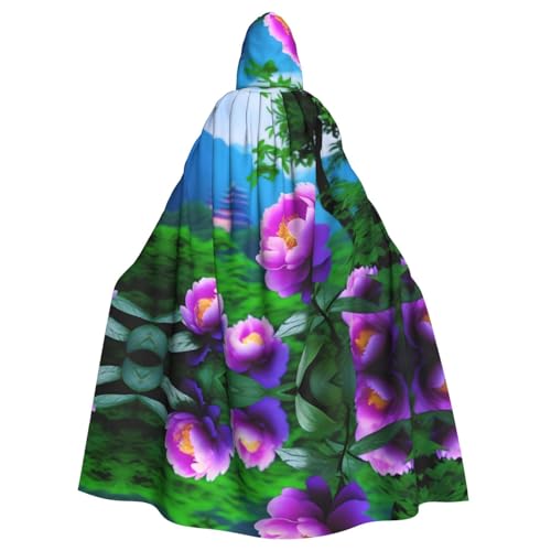YYHHAOFA Pfingstrose in Bloom Prints Halloween Erwachsene Kapuzenumhang für Party Dekoration Cosplay Kostüme Bühne Maskerade YYHHAOFA Pfingstrose in Bloom Prints Halloween Erwachsene Kapuzenumhang für Party Dekoration Cosplay Kostüme Bühne Maskerade von YYHHAOFA
