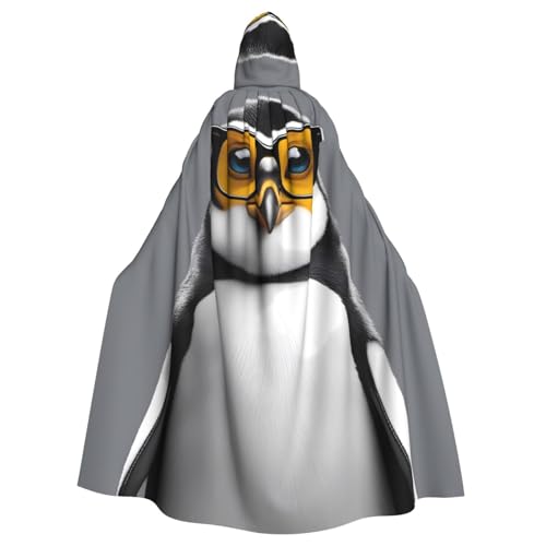 YYHHAOFA Pinguin mit Brille bedruckt Halloween Kapuzenumhang Erwachsene für Party Cosplay Kostüm Bühne Maskenball YYHHAOFA Pinguin mit Brille bedruckt Halloween Kapuzenumhang Erwachsene für Party Cosplay Kostüm Bühne Maskenball von YYHHAOFA