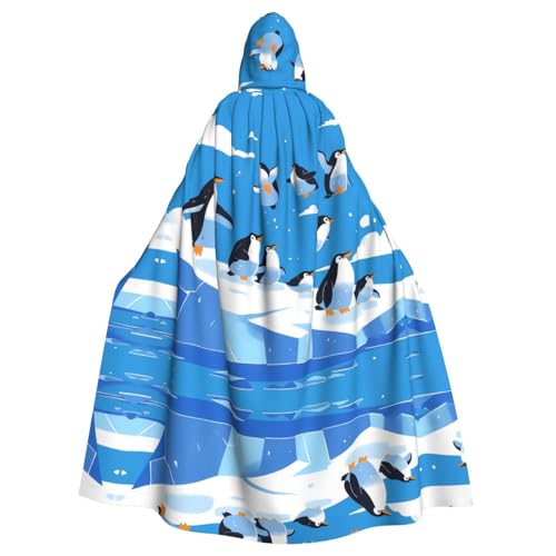 YYHHAOFA Pinguine auf dem Eisberg, bedruckt, Halloween, Erwachsenen-Umhang mit Kapuze, für Party, Dekoration, Cosplay, Kostüme, Bühnenmaskerade YYHHAOFA Pinguine auf dem Eisberg, bedruckt, Halloween, Erwachsenen-Umhang mit Kapuze, für Party, Dekoration, Cosplay, Kostüme, Bühnenmaskerade von YYHHAOFA