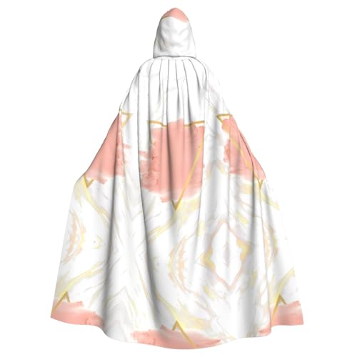 YYHHAOFA Rose-Gold-Druck, Halloween-Umhang mit Kapuze für Erwachsene, für Rollenspiele, Bühnenkostüme, Partys, pflegeleicht YYHHAOFA Rose-Gold-Druck, Halloween-Umhang mit Kapuze für Erwachsene, für Rollenspiele, Bühnenkostüme, Partys, pflegeleicht von YYHHAOFA