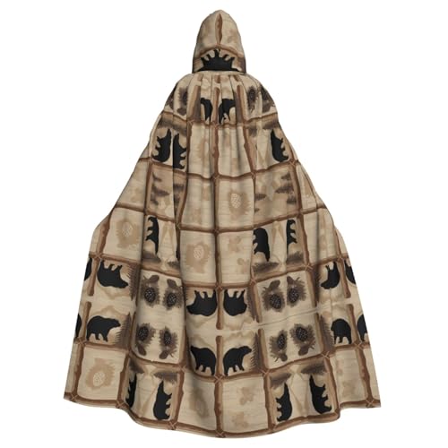 YYHHAOFA Rustikaler Halloween-Umhang mit Kapuze für Erwachsene, für Rollenspiele, Bühnenkostüme, Partys, pflegeleicht von YYHHAOFA