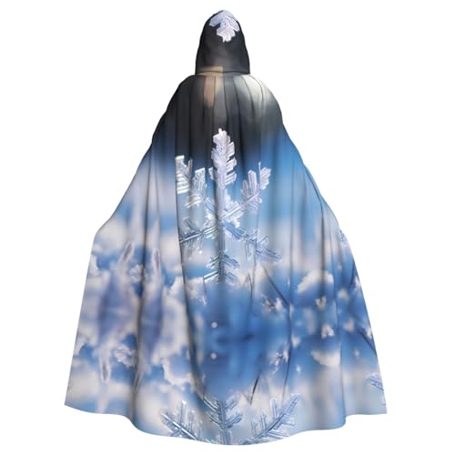 YYHHAOFA Schneeflocken-Druck Halloween Erwachsene Kapuzenumhang für Cosplay, Kostümpartys und mehr YYHHAOFA Schneeflocken-Druck Halloween Erwachsene Kapuzenumhang für Cosplay, Kostümpartys und mehr von YYHHAOFA