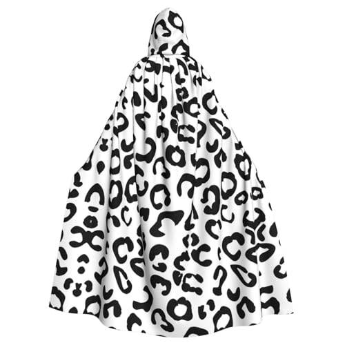 YYHHAOFA Schwarzer Leoparden-Druck, Halloween-Umhang mit Kapuze, für Rollenspiele, Bühnenkostüme, Partys, pflegeleicht YYHHAOFA Schwarzer Leoparden-Druck, Halloween-Umhang mit Kapuze, für Rollenspiele, Bühnenkostüme, Partys, pflegeleicht von YYHHAOFA