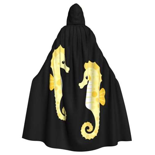 YYHHAOFA Shy Little Seepferdchen-Druck, Halloween-Umhang mit Kapuze, kein Reißverschluss, bequem für Kostümpartys YYHHAOFA Shy Little Seepferdchen-Druck, Halloween-Umhang mit Kapuze, kein Reißverschluss, bequem für Kostümpartys von YYHHAOFA