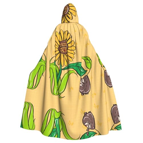 YYHHAOFA Sonnenblumenkerne und Sonnenblumen-Druck, Halloween, Erwachsenen-Kapuzenumhang für Cosplay, Kostümpartys und mehr YYHHAOFA Sonnenblumenkerne und Sonnenblumen-Druck, Halloween, Erwachsenen-Kapuzenumhang für Cosplay, Kostümpartys und mehr von YYHHAOFA
