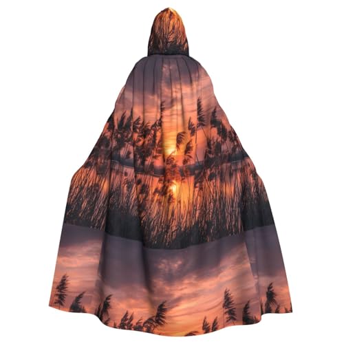 YYHHAOFA Sonnenuntergang scheint auf den Schilfrohren, Halloween-Umhang mit Kapuze, für Erwachsene, ohne Reißverschluss, bequem für Kostümpartys YYHHAOFA Sonnenuntergang scheint auf den Schilfrohren, Halloween-Umhang mit Kapuze, für Erwachsene, ohne Reißverschluss, bequem für Kostümpartys von YYHHAOFA