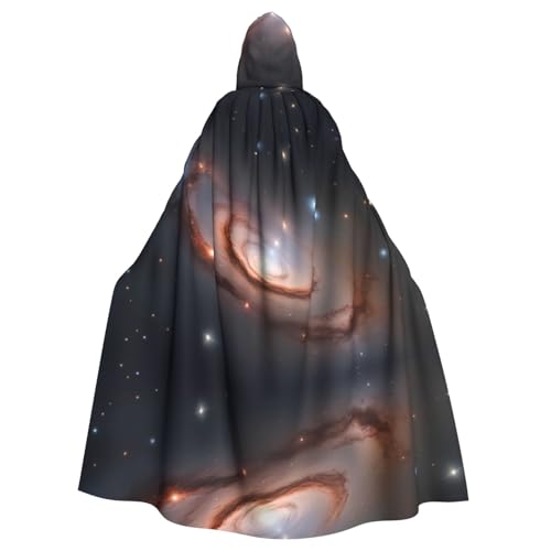YYHHAOFA Sternbild Sternhaufen Galaxien Drucke Halloween Erwachsene Kapuzenumhang für Cosplay Kostümpartys und mehr von YYHHAOFA