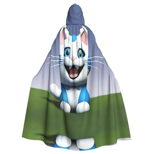 YYHHAOFA Tier-Katzen-Maskottchen-Druck, Halloween, Erwachsenen-Kapuzenumhang für Party, Dekoration, Cosplay, Kostüme, Bühnenmaskerade YYHHAOFA Tier-Katzen-Maskottchen-Druck, Halloween, Erwachsenen-Kapuzenumhang für Party, Dekoration, Cosplay, Kostüme, Bühnenmaskerade von YYHHAOFA