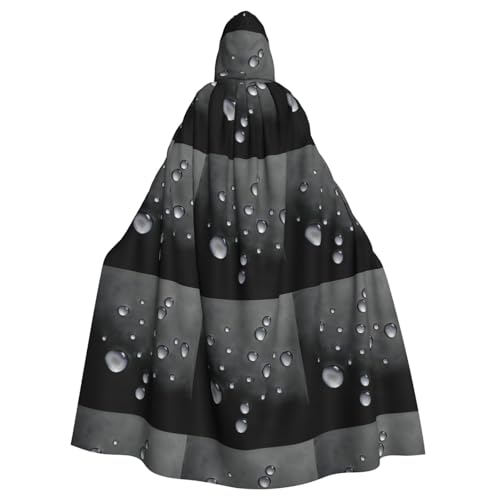 YYHHAOFA Tipps für kleine Wassertropfenmuster, Halloween, Erwachsene, Kapuzenumhang, Herren- und Damenbekleidung, Mantel, Rollenspiel von YYHHAOFA