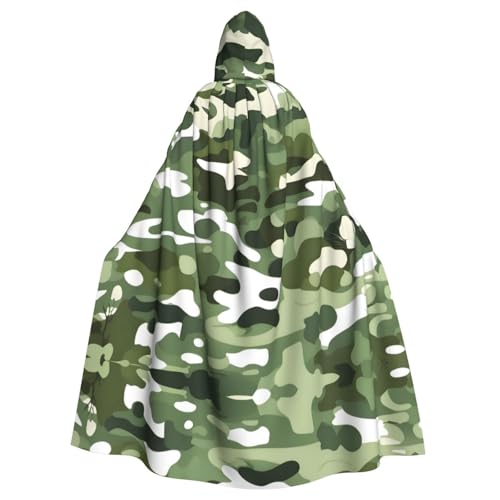 YYHHAOFA Umhang mit Kapuze für Erwachsene, Camouflage, Grün, für Partys, Cosplay, Kostüme, Bühnenmaskerade YYHHAOFA Umhang mit Kapuze für Erwachsene, Camouflage, Grün, für Partys, Cosplay, Kostüme, Bühnenmaskerade von YYHHAOFA