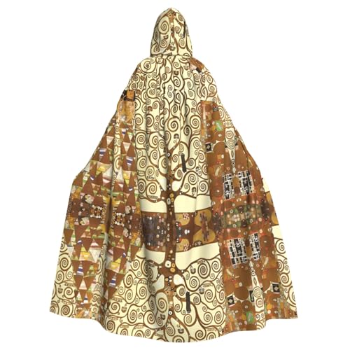 YYHHAOFA Umhang mit Kapuze für Erwachsene, Motiv: Baum des Lebens, bedruckt, für Rollenspiele, Bühnenkostüme, Partys, pflegeleicht von YYHHAOFA