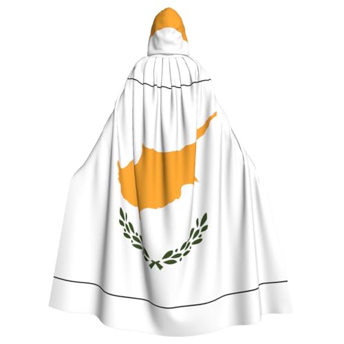 YYHHAOFA Umhang mit Kapuze für Erwachsene, Motiv: Flagge von Zypern, für Halloween, Party, Dekoration, Cosplay, Kostüme, Bühnenmaskerade YYHHAOFA Umhang mit Kapuze für Erwachsene, Motiv: Flagge von Zypern, für Halloween, Party, Dekoration, Cosplay, Kostüme, Bühnenmaskerade von YYHHAOFA