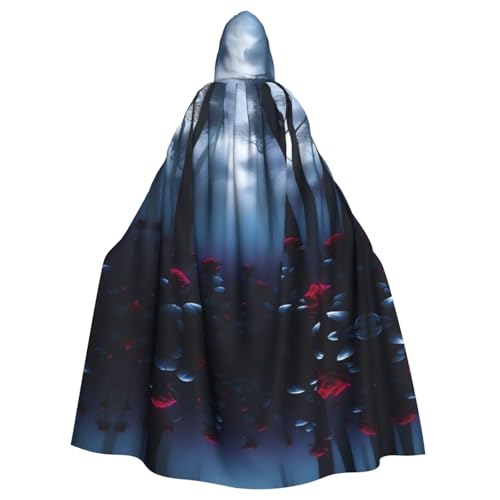 YYHHAOFA Umhang mit Kapuze für Halloween, Erwachsene, Motiv: dunkle Rose, Wald, für Party, Dekoration, Cosplay, Kostüme, Bühnenmaskerade YYHHAOFA Umhang mit Kapuze für Halloween, Erwachsene, Motiv: dunkle Rose, Wald, für Party, Dekoration, Cosplay, Kostüme, Bühnenmaskerade von YYHHAOFA