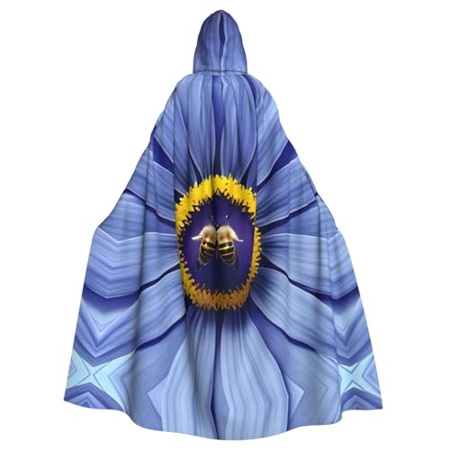YYHHAOFA Umhang mit Kapuze und Blumenherz, Bienendruck, Halloween, Erwachsene, Party-Dekoration, Cosplay, Kostüme, Bühnenmaskerade YYHHAOFA Umhang mit Kapuze und Blumenherz, Bienendruck, Halloween, Erwachsene, Party-Dekoration, Cosplay, Kostüme, Bühnenmaskerade von YYHHAOFA