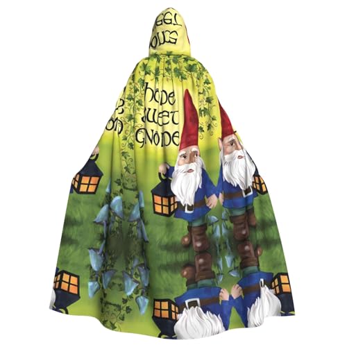 YYHHAOFA Umhang mit buntem Zwergen-Druck, Halloween, Erwachsenen-Kapuzenumhang für Rollenspiele, Bühnenkostüme, Partys, pflegeleicht YYHHAOFA Umhang mit buntem Zwergen-Druck, Halloween, Erwachsenen-Kapuzenumhang für Rollenspiele, Bühnenkostüme, Partys, pflegeleicht von YYHHAOFA