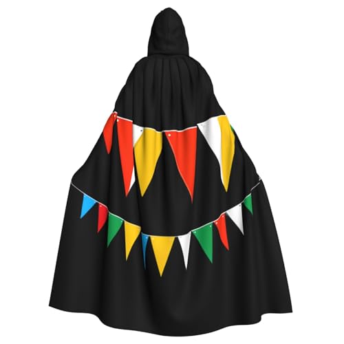 YYHHAOFA Umhang mit kleinen Flaggen zum Aufhängen, Halloween, Erwachsenen-Kapuzenumhang, ohne Reißverschluss, bequem für Kostümpartys YYHHAOFA Umhang mit kleinen Flaggen zum Aufhängen, Halloween, Erwachsenen-Kapuzenumhang, ohne Reißverschluss, bequem für Kostümpartys von YYHHAOFA