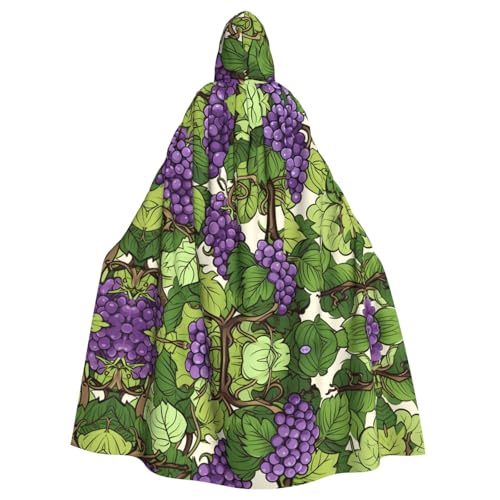 YYHHAOFA Violette und grüne Trauben-Drucke, Halloween, Erwachsenen-Kapuzenumhang für Party, Dekoration, Cosplay, Kostüme, Bühnenmaskerade YYHHAOFA Violette und grüne Trauben-Drucke, Halloween, Erwachsenen-Kapuzenumhang für Party, Dekoration, Cosplay, Kostüme, Bühnenmaskerade von YYHHAOFA