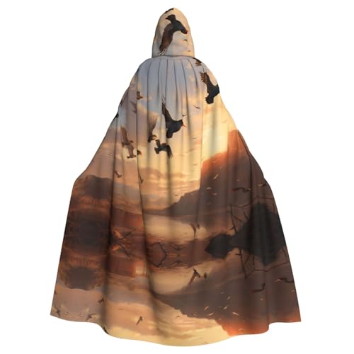 YYHHAOFA Vogelwanderungs-Druck, Halloween, Erwachsenen-Kapuzenumhang für Cosplay, Kostümpartys und mehr YYHHAOFA Vogelwanderungs-Druck, Halloween, Erwachsenen-Kapuzenumhang für Cosplay, Kostümpartys und mehr von YYHHAOFA