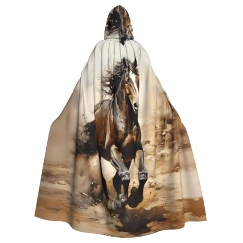 YYHHAOFA Western-Pferd-Aufdruck, Halloween-Umhang mit Kapuze, für Cosplay, Kostümpartys und mehr YYHHAOFA Western-Pferd-Aufdruck, Halloween-Umhang mit Kapuze, für Cosplay, Kostümpartys und mehr von YYHHAOFA