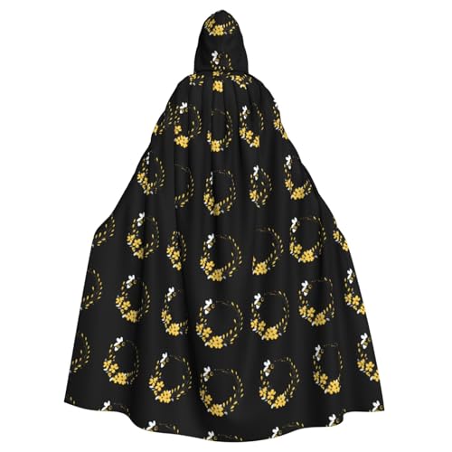 YYHHAOFA Wunderschöner kleiner Bienenkranz-Druck, Halloween-Umhang mit Kapuze, kein Reißverschluss, bequem für Kostümpartys YYHHAOFA Wunderschöner kleiner Bienenkranz-Druck, Halloween-Umhang mit Kapuze, kein Reißverschluss, bequem für Kostümpartys von YYHHAOFA