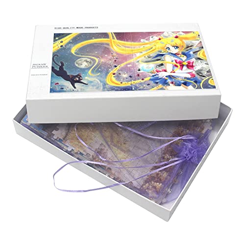500Pcs Puzzle，Anime Sailor Moon，Erwachsene Dekompression Spiel Puzzle Studenten Spielzeug Für Kinder Weihnachten Geburtstag Geschenke（52x38cm）-1 von YYHMKB