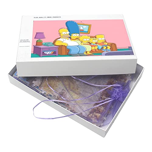 500Pcs Puzzle，Anime Simpsons，Erwachsene Dekompression Spiel Holz Puzzle Studenten Spielzeug Für Kinder Weihnachten Geburtstag Geschenke（52x38cm）-9 von YYHMKB