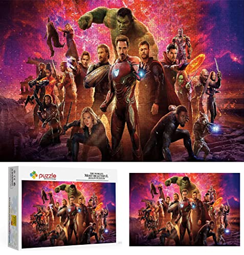 Avengers Infinity War Puzzle, Puzzles für Erwachsene 1000 Teile, Klassische Puzzle für Erwachsene Teenager Freizeit Spaß Spiel Spielzeug Geeignet für Familie Freunde Dekorativ 38x26cm von YYHMKB
