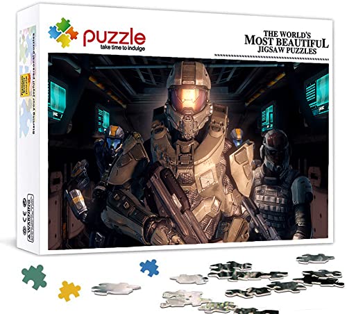 Halo Puzzle, Puzzles 1000 Teile für Erwachsene, Klassische Puzzle Jungen Mädchen Puzzle für Kinder Teenager Lernspiel Spielzeug Geschenk für Die Heimreise 38x26cm von YYHMKB