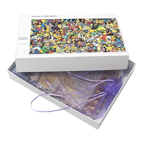 Papp-Puzzle 1000 Stück，Anime Simpsons，Lernspielzeug Für Erwachsene Geburtstagsgeschenk（50x70cm）-5 von YYHMKB
