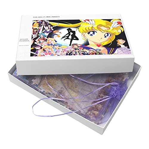 Puzzle 1000 Teile，Anime Sailor Moon，Papp- Adult Toys Dekompressionsspiel（38x26cm）-3 von YYHMKB