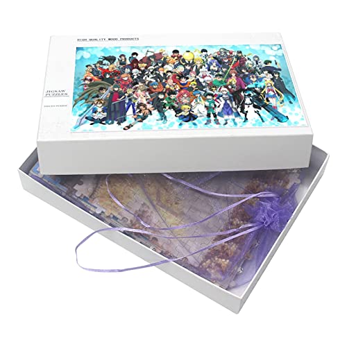 Puzzles für Erwachsene, 1000 Teile, Papp Puzzle，großes Holzpuzzlespiel, interessantes Spielzeug, personalisiertes Geschenk, Anime-Manga-Charaktere-38x26cm von YYHMKB