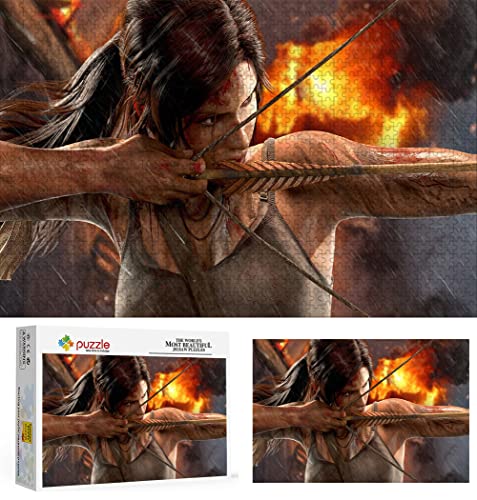 Tomb Raider Puzzle, Puzzles für Erwachsene 1000 Teile, Klassische Puzzle Puzzle Schwierig für Erwachsene Teenager Freizeit Spaß Spiel Spielzeug Geeignet für Familie Freunde Dekorativ 38x26cm von YYHMKB