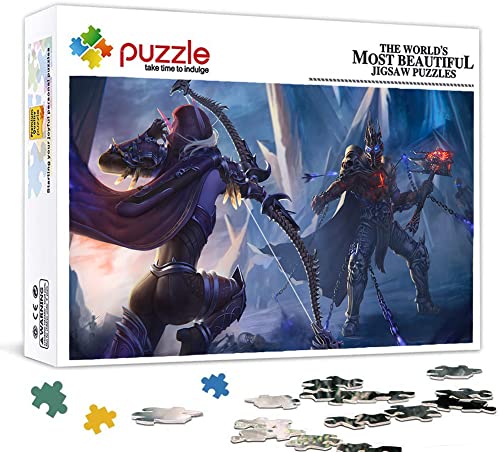 World of Warcraft Puzzle, Puzzle 1000 Teile für Erwachsene, Klassische Puzzle Puzzle Schwierig für Kid Surprise Birthday für Family Home Decor Art Puzzle 38x26cm von YYHMKB