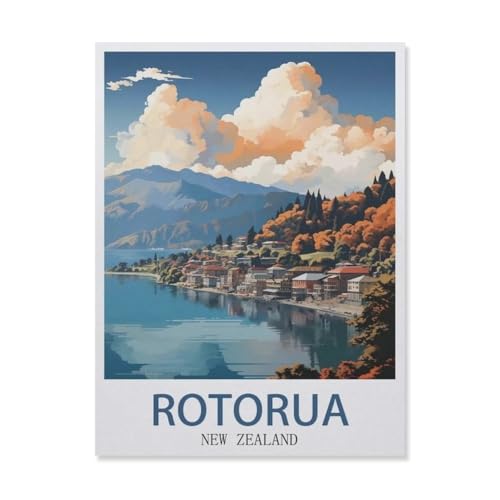 1000 Puzzles Für Erwachsene，Rotorua, Neuseeland, Berg，Freizeit Unterhaltung Kinder Spielzeug Zuhause Dekoration Art（75x50cm）-DS85 von YYHMKBYY