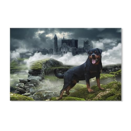 1000 Puzzles Für Erwachsene，Rottweiler-Hunde，Freizeit Unterhaltung Kinder Spielzeug Zuhause Dekoration Art(75x50cm-E98 von YYHMKBYY