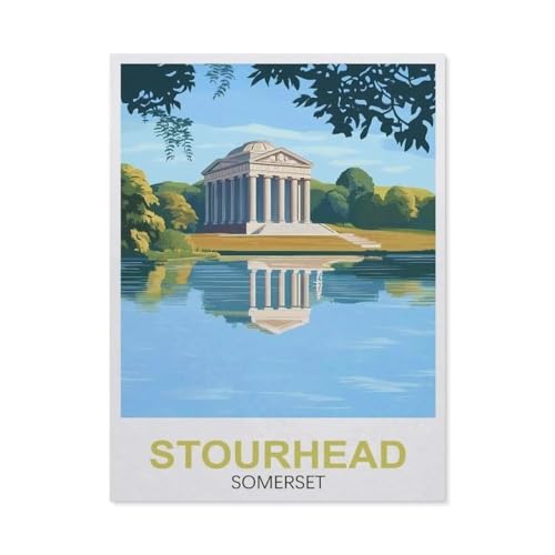 1000 Puzzles Für Erwachsene，Stourhead Somerset，Freizeit Unterhaltung Kinder Spielzeug Zuhause Dekoration Art Geschenk（75x50cm）-FC22 von YYHMKBYY