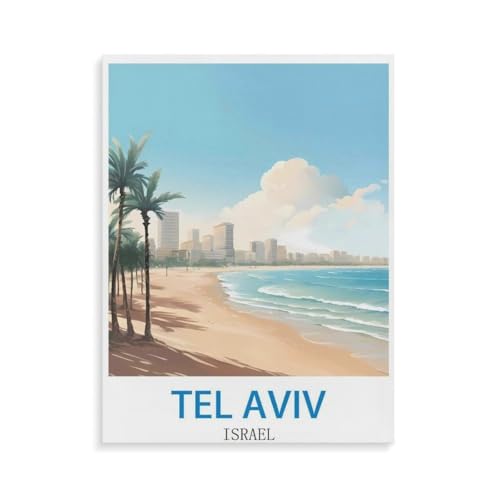 1000 Puzzles Für Erwachsene，Tel Aviv Israel，Freizeit Unterhaltung Kinder Spielzeug Zuhause Dekoration Art（75x50cm）-N45 von YYHMKBYY