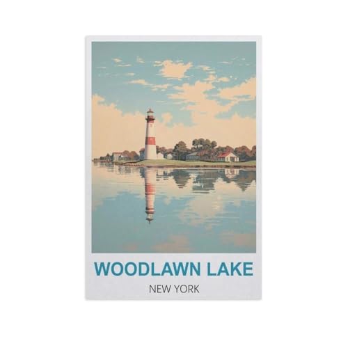 1000 Puzzles Für Erwachsene，Woodlawn Lake, New York，Freizeit Unterhaltung Kinder Spielzeug Zuhause Dekoration Art Geschenk（38x26cm）-GF57 von YYHMKBYY