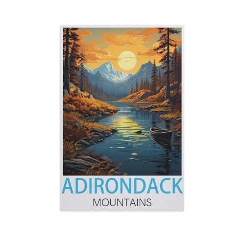 1000 Stück，Adirondack Mountains，Puzzle Für Erwachsene Lernspielzeug Für Kinder Kreative Spiele Unterhaltung Holz Puzzles Home Decor（75x50cm）-FQ19 von YYHMKBYY