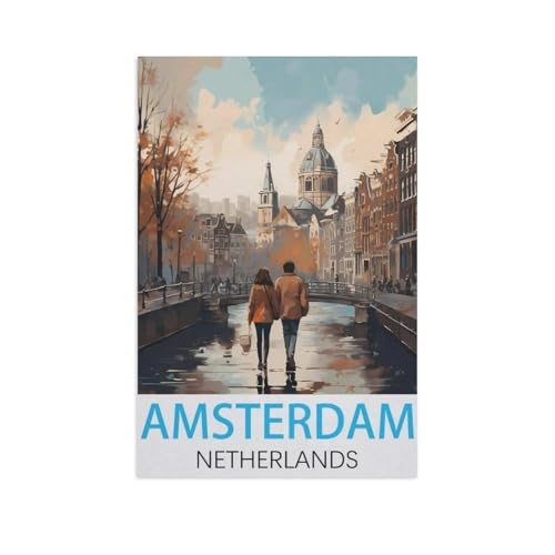 1000 Stück，Amsterdam, Niederlande，Puzzle Für Erwachsene Lernspielzeug Für Kinder Kreative Spiele Unterhaltung Papier Puzzles Home Decor（38x26cm）-FP43 von YYHMKBYY