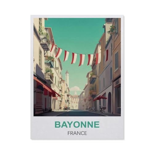 1000 Stück，Bayonne, Frankreich，Puzzle Für Erwachsene Lernspielzeug Für Kinder Kreative Spiele Unterhaltung Holz Puzzles Home Decor（75x50cm）-EL37 von YYHMKBYY