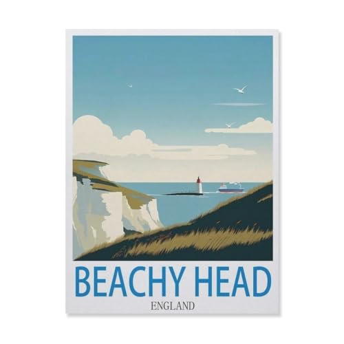 1000 Stück，Beachy Head England，Puzzle Für Erwachsene Lernspielzeug Für Kinder Kreative Spiele Unterhaltung Holz Puzzles Home Decor（75x50cm）-FE45 von YYHMKBYY