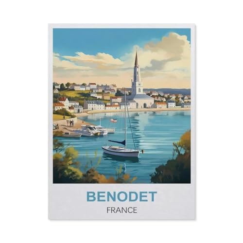 1000 Stück，Benodet, Frankreich，Puzzle Für Erwachsene Lernspielzeug Für Kinder Kreative Spiele Unterhaltung Papier Puzzles Home Decor（38x26cm）-EM83 von YYHMKBYY