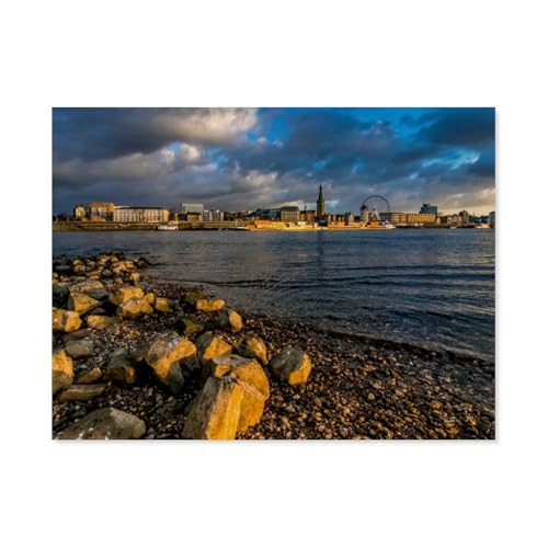 1000 Stück，Blick auf die Altstadt，Puzzle Für Erwachsene Lernspielzeug Für Kinder Kreative Spiele Unterhaltung Holz Puzzles Home Decor（75x50cm）-AQ95 von YYHMKBYY