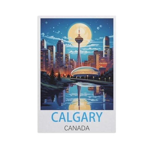 1000 Stück，Calgary Kanada，Puzzle Für Erwachsene Lernspielzeug Für Kinder Kreative Spiele Unterhaltung Holz Puzzles Home Decor（75x50cm）-FQ92 von YYHMKBYY