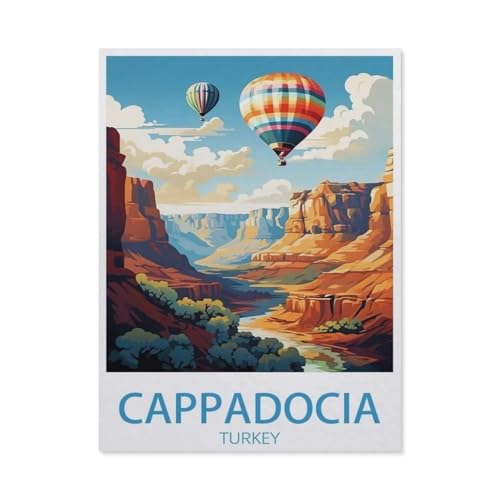 1000 Stück，Cappadocia Türkei Vintage-Reiseposter，Puzzle Für Erwachsene Lernspielzeug Für Kinder Kreative Spiele Unterhaltung Papier Puzzles Home Decor（38x26cm）-AU2 von YYHMKBYY
