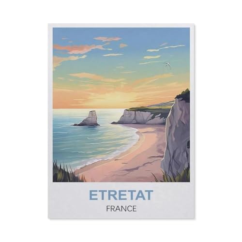 1000 Stück，Etretat, Frankreich，Puzzle Für Erwachsene Lernspielzeug Für Kinder Kreative Spiele Unterhaltung Holz Puzzles Home Decor（75x50cm）-EM10 von YYHMKBYY