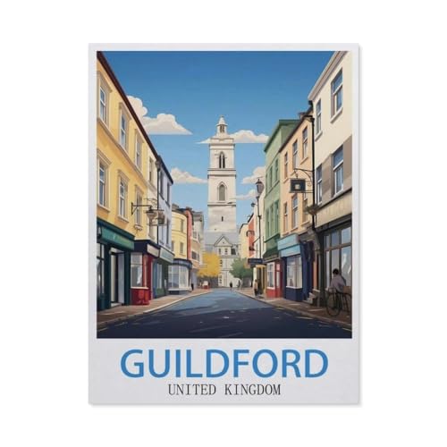 1000 Stück，Guildford,Großbritannien，Puzzle Für Erwachsene Lernspielzeug Für Kinder Kreative Spiele Unterhaltung Holz Puzzles Home Decor（75x50cm）-AW97 von YYHMKBYY